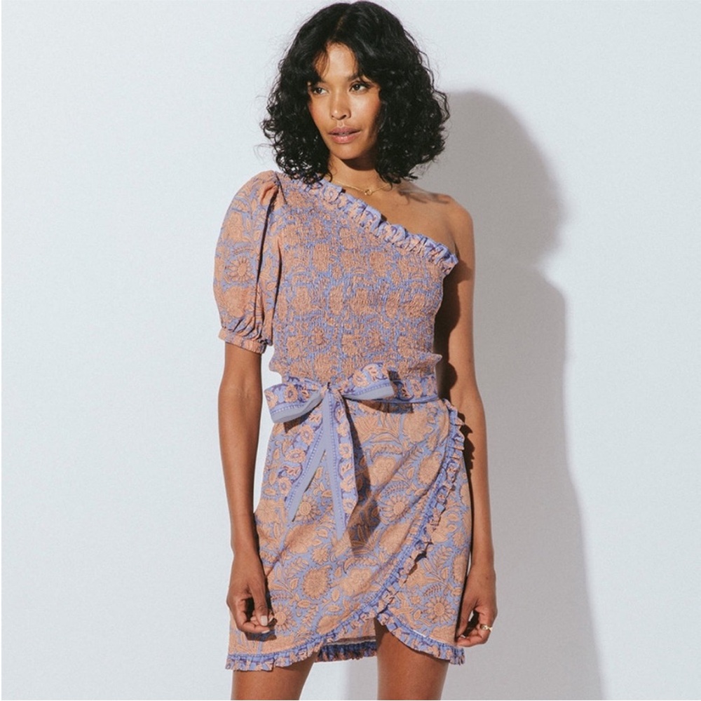 NWT Cleobella Cassidy Mini dress Purple Vine Multi  XS Beautiful!!! - Picture 2 of 2